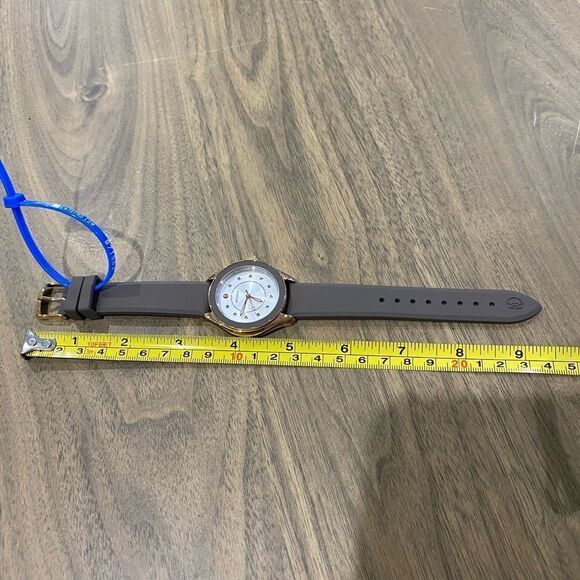 MICHELE Cape Smokey Quartz, Rose Goldtone Stainless Steel & Silicone Strap Watch - Picture 6 of 9